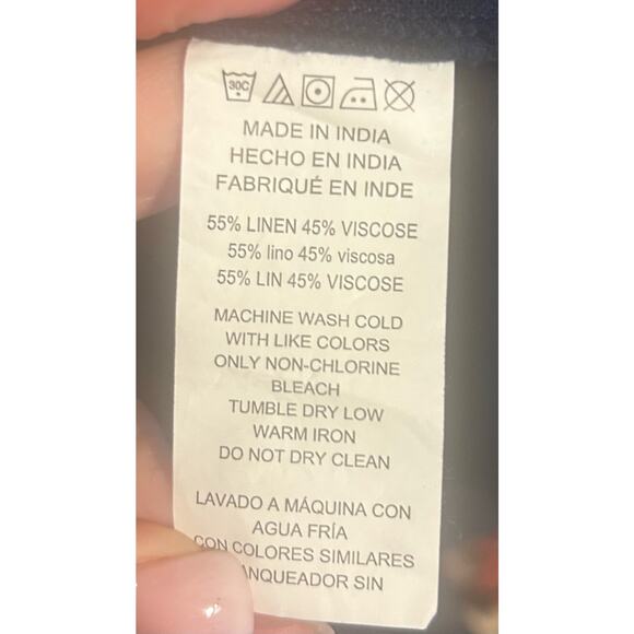 Michael Kors Dress Size Large Linen Navy - Picture 15 of 15